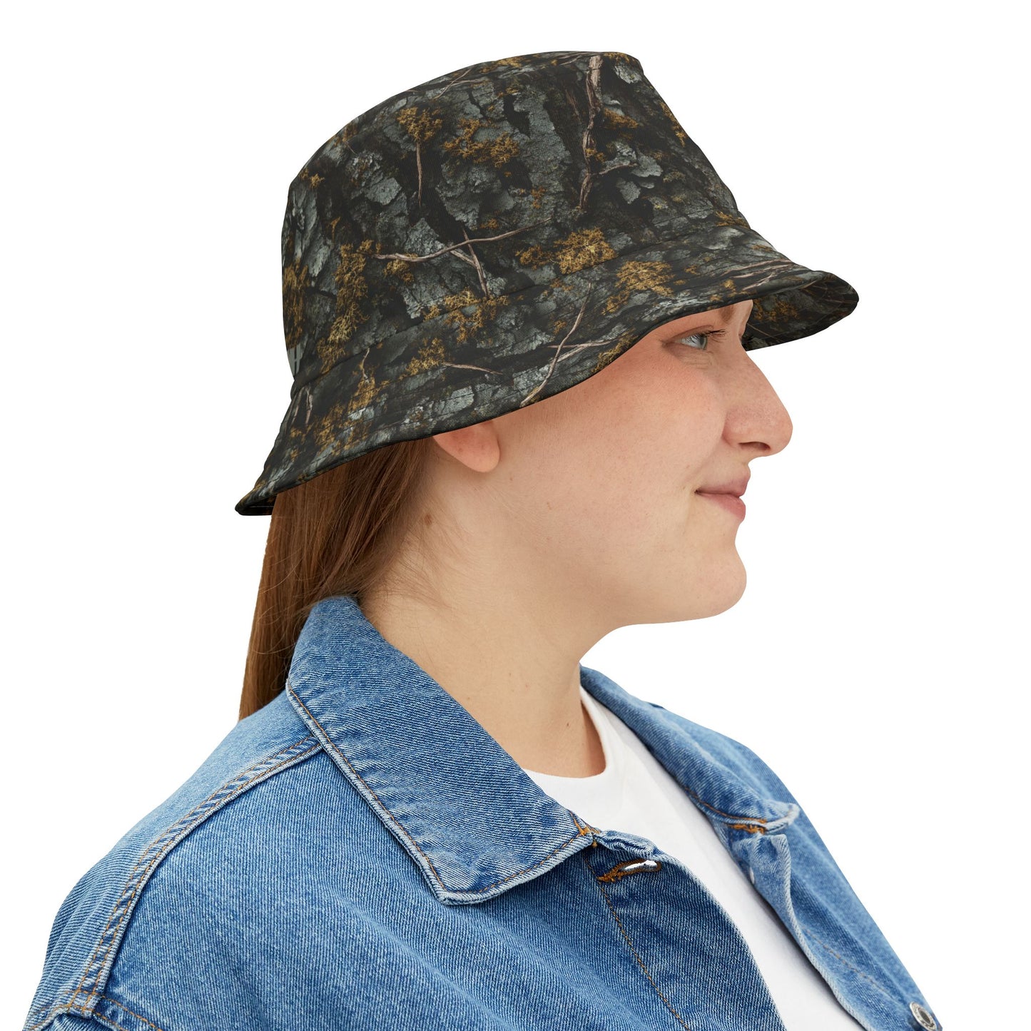 Camo Bucket Hat: Darkwood Moss